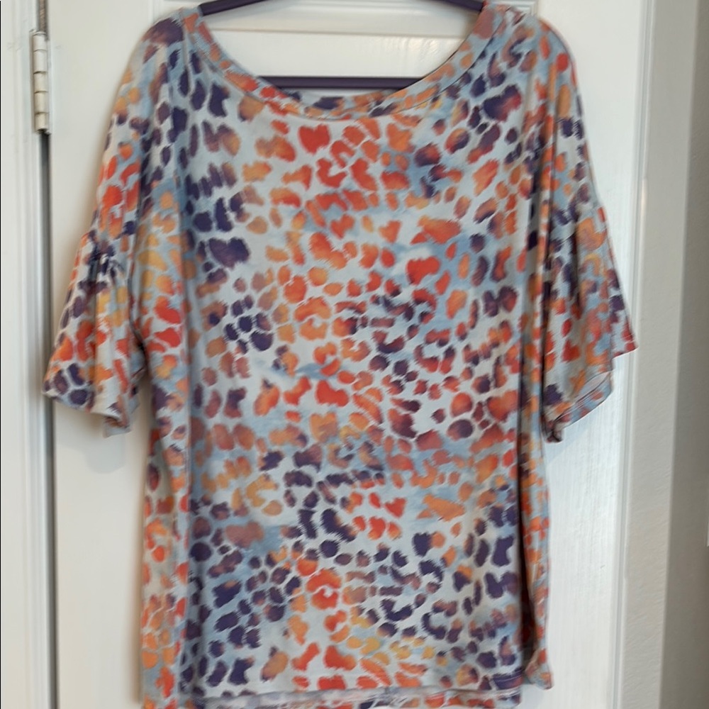 Multicolor Leopard Print Women's Top